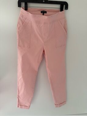 ⁠Ava & Grace Pink Pull On Cropped Pants Size M Women's Stretch Utility Pockets